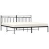 vidaXL Metal Bed Frame without Mattress with Headboard Black 193x203cm