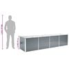 vidaXL Garden Raised Bed Galvanised Steel 320x80x77 cm Grey