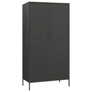 vidaXL Wardrobe Anthracite 90x50x180 cm Steel