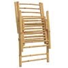 vidaXL Folding Garden Reclining Chairs 2 pcs with Cushions Bamboo