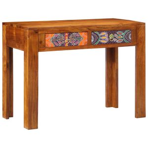 vidaXL Desk with Drawer Brown 100 x 50 x 75 cm Solid Acacia wood