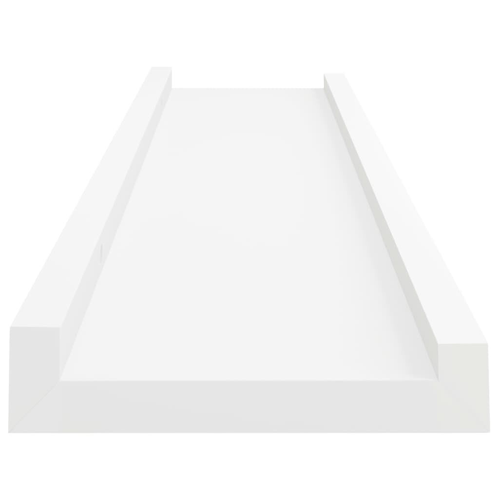 vidaXL Picture Frame Ledge Shelves 2 pcs White 40x9x3 cm MDF