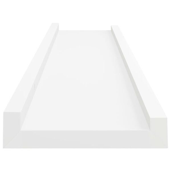 vidaXL Picture Frame Ledge Shelves 2 pcs White 40x9x3 cm MDF