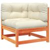 vidaXL 10 Piece Garden Sofa Set with Cushions Wax Brown Solid Wood Pine