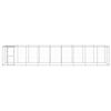 vidaXL Outdoor Dog Kennel Galvanised Steel with Roof 21.78 m²