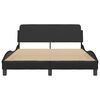 vidaXL Bed Frame "Dover" Black 137x190 cm Double Faux Leather