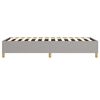 vidaXL Bed Frame without Mattress Light Grey Twin Fabric (US Only)