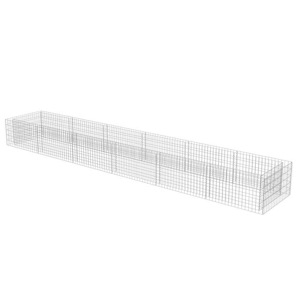 vidaXL Gabion Raised Bed Galvanised Steel 540x90x50 cm