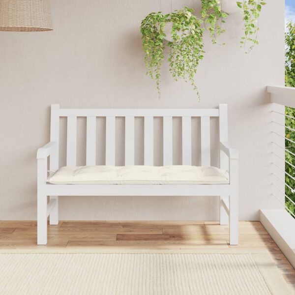 vidaXL Garden Bench Cushion Melange Cream 120x50x7 cm Fabric