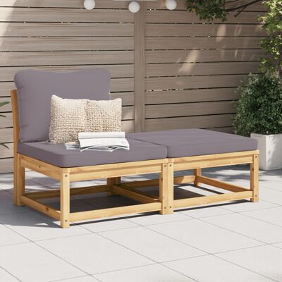 vidaXL 3 Piece Garden Lounge Set with Cushions Solid Wood Acacia