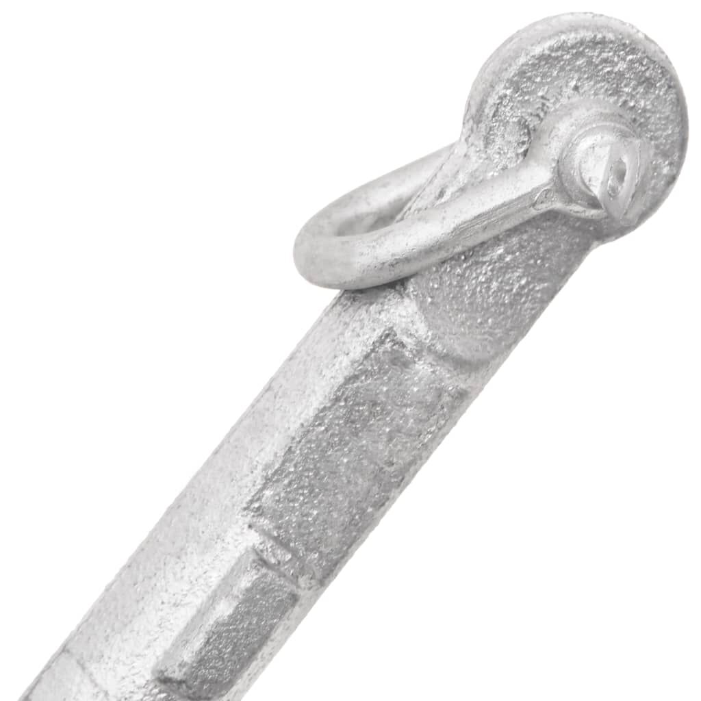 vidaXL Folding Anchor with Rope Silver 0.7 kg Hot Dip Galvanized Cast Iron