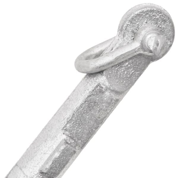 vidaXL Folding Anchor with Rope Silver 0.7 kg Hot Dip Galvanized Cast Iron