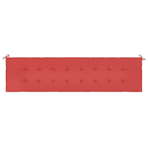 vidaXL Garden Bench Cushion Red 200x50x4 cm Oxford Fabric