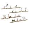 vidaXL Wall Shelves 4 pcs White and Sonoma Oak 115x9x3 cm