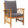 vidaXL Garden Sofa Set with Cushion 3 pcs Brown Solid acacia wood