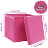vidaXL Storage Boxes with Lids 4 pcs Pink 32x32x32 cm Fabric