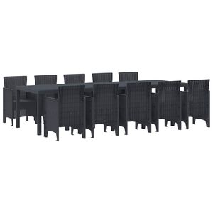 vidaXL Garden Dining Set 11 pcs Anthracite Plastic