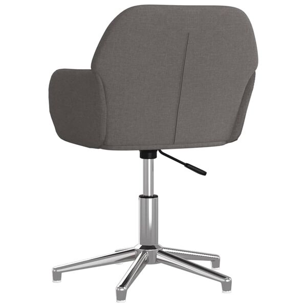 vidaXL Swivel Dining Chairs 2 pcs Dark Grey Fabric