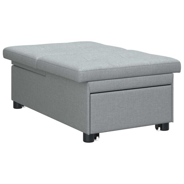 vidaXL 3-in-1 Sofa Bed - Pull-Out Design in Light Grey Fabric