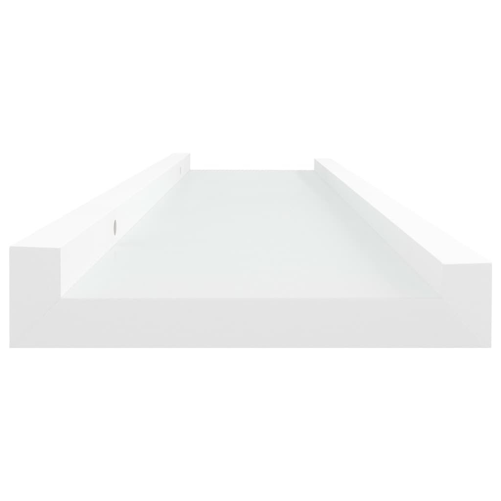 vidaXL Picture Frame Ledge Shelves 2 pcs White 40x9x3 cm MDF