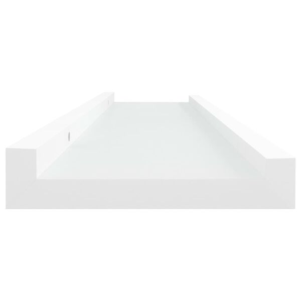 vidaXL Picture Frame Ledge Shelves 2 pcs White 40x9x3 cm MDF