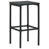 vidaXL 7 Piece Garden Bar Set with Cushions Black