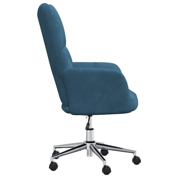 vidaXL Relaxing Chair Blue Velvet