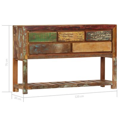 vidaXL Sideboard 120x30x75 cm Solid Reclaimed Wood