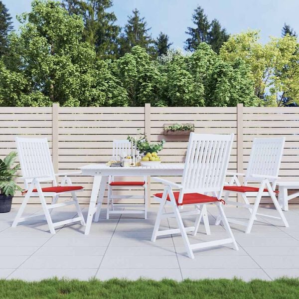 vidaXL Garden Chair Cushions 4 pcs Red 50x50x4 cm Oxford Fabric