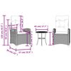 vidaXL 3 Piece Bistro Set with Cushions Brown Poly Rattan