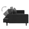 vidaXL 2-Seater Sofa Bed with Two Pillows Black Velvet