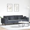 vidaXL Velvet Sofa with Cushion Dark Grey 208 cm Velvet