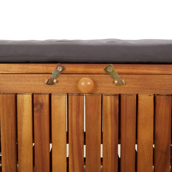 vidaXL Garden Storage Bench with Cushion 126 cm Solid Wood Acacia