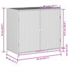 vidaXL Garden Storage Cabinet Beige 83x45x76 cm Poly Rattan