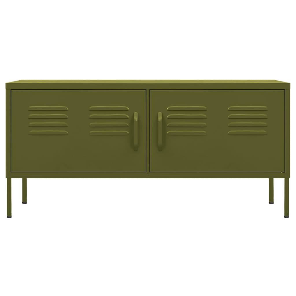vidaXL TV Cabinet Olive Green 105x35x50 cm Steel