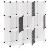 vidaXL Storage Cube Organiser with 9 Compartments Black and White