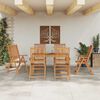 vidaXL Garden Dining Set Folding 7 pcs Brown Solid Acacia wood