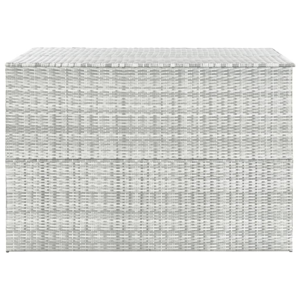 vidaXL Garden Storage Box Light Grey 150x100x100 cm Poly Rattan
