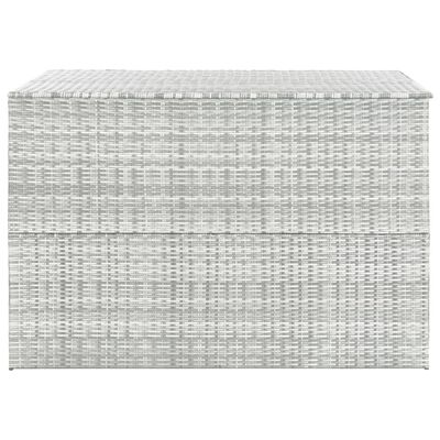 vidaXL Garden Storage Box Light Grey 150x100x100 cm Poly Rattan