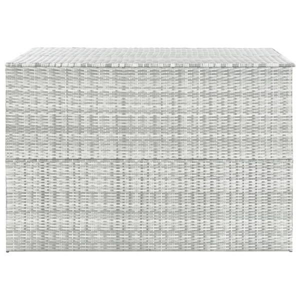 vidaXL Garden Storage Box Light Grey 150x100x100 cm Poly Rattan