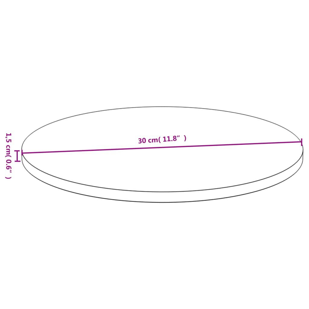 vidaXL Table Top Ø30x1.5 cm Bamboo