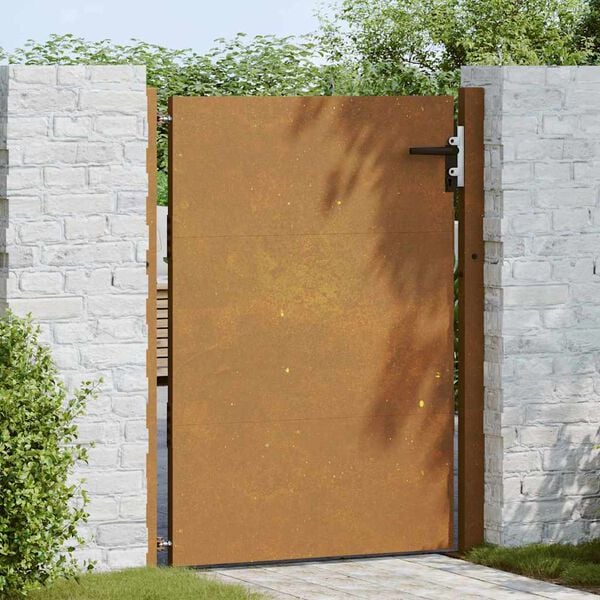 vidaXL Garden Gate 105x130 cm Corten Steel