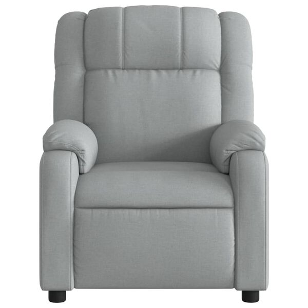 vidaXL Recliner Chair Light Grey Fabric