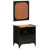 vidaXL 2 Piece Bathroom Furniture Set Iron and Solid Wood Mango