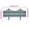 vidaXL 17 pcs Lawn Dividers 10 m Green