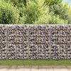 vidaXL Gabion Wall with Covers Galvanised Steel 50x20x100 cm