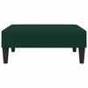 vidaXL 2-Seater Sofa Bed with Footstool Dark Green Velvet