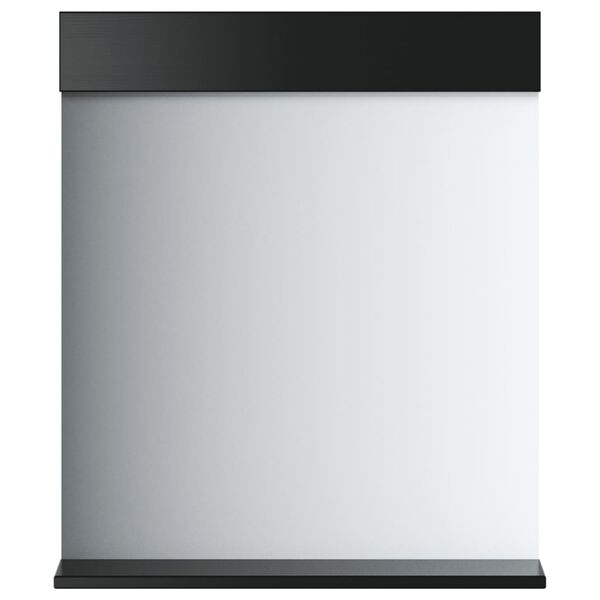 vidaXL Bathroom Mirror with Shelf BERG Black 60x12x70 cm Solid Wood
