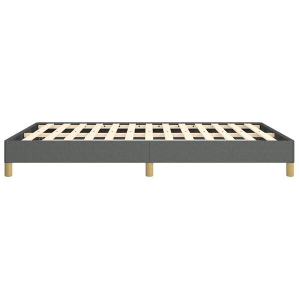 vidaXL Bed Frame without Mattress Dark Grey 152x203 cm Queen Fabric