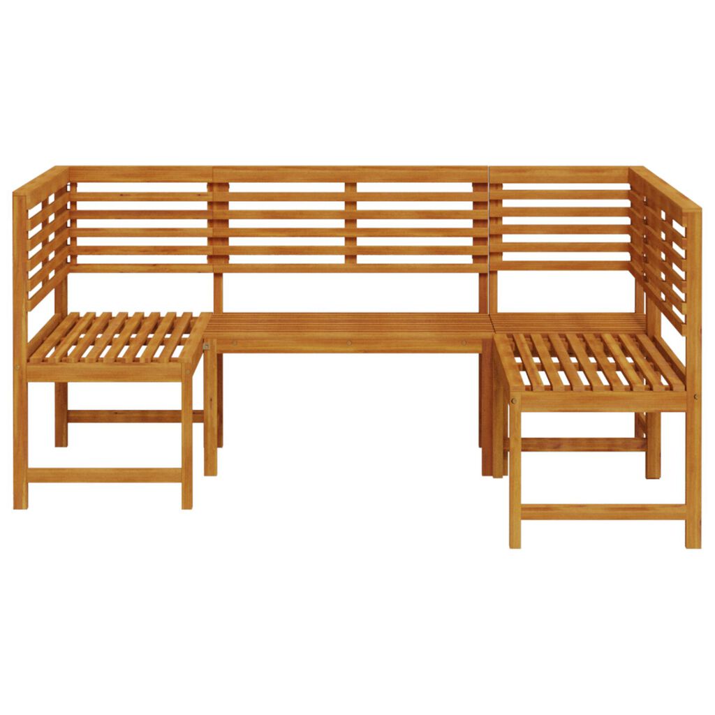 vidaXL 3-Piece Garden Bench Set - Solid Acacia Wood